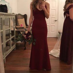 Burgundy dress - wedding attire